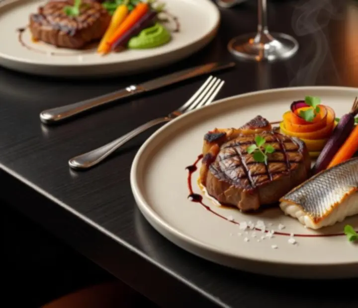 Elegancko podane danie główne w restauracji Polvera Stino