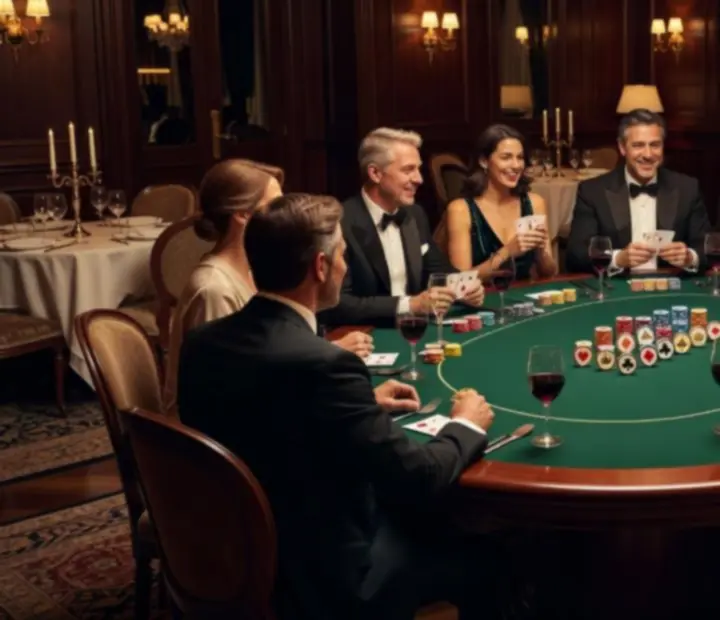 Stylowy wieczór pokerowy przy elegancko przygotowanym stole w Polvera Stino